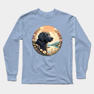 Flat Coated Retriever Sunset Long Sleeve T-Shirt